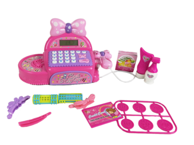 Pink Realistic Play Play Grocery Store Checkout Money Cash Register Toy For Girls
