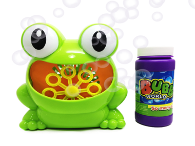 New Design Frog Bubble Maker Machine For Kids?