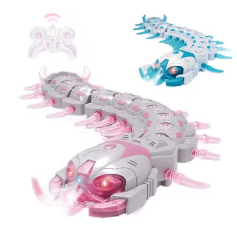 2.4G Luminous Extended Version Remote Control Electric Toy Mechanical Spray Centipede Simulation Reptile Made Plastic